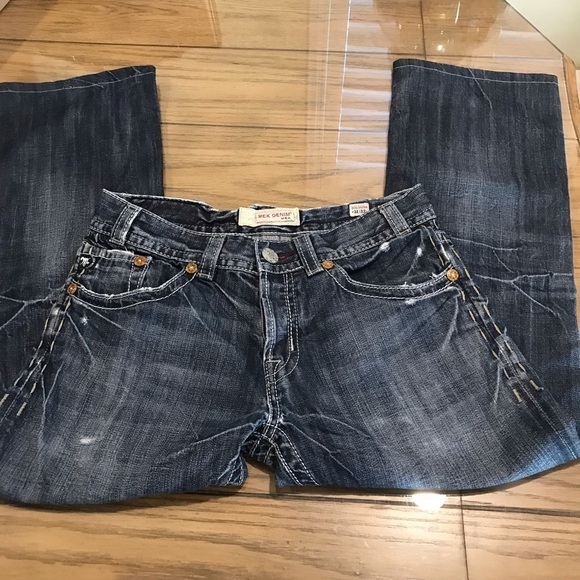 MEK JEANS USA Sz 31 Men’s factory distressed - Picture 1 of 4